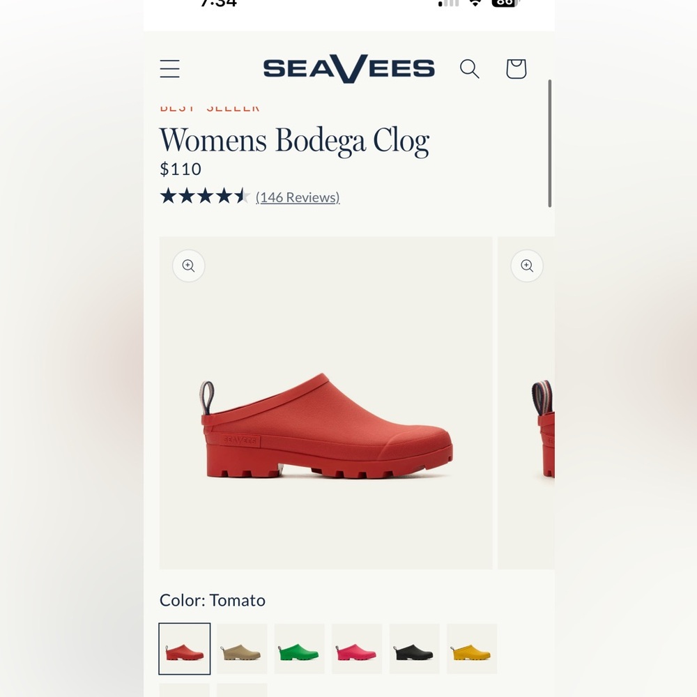 SeaVees Womens Bodega Clog, Size 10